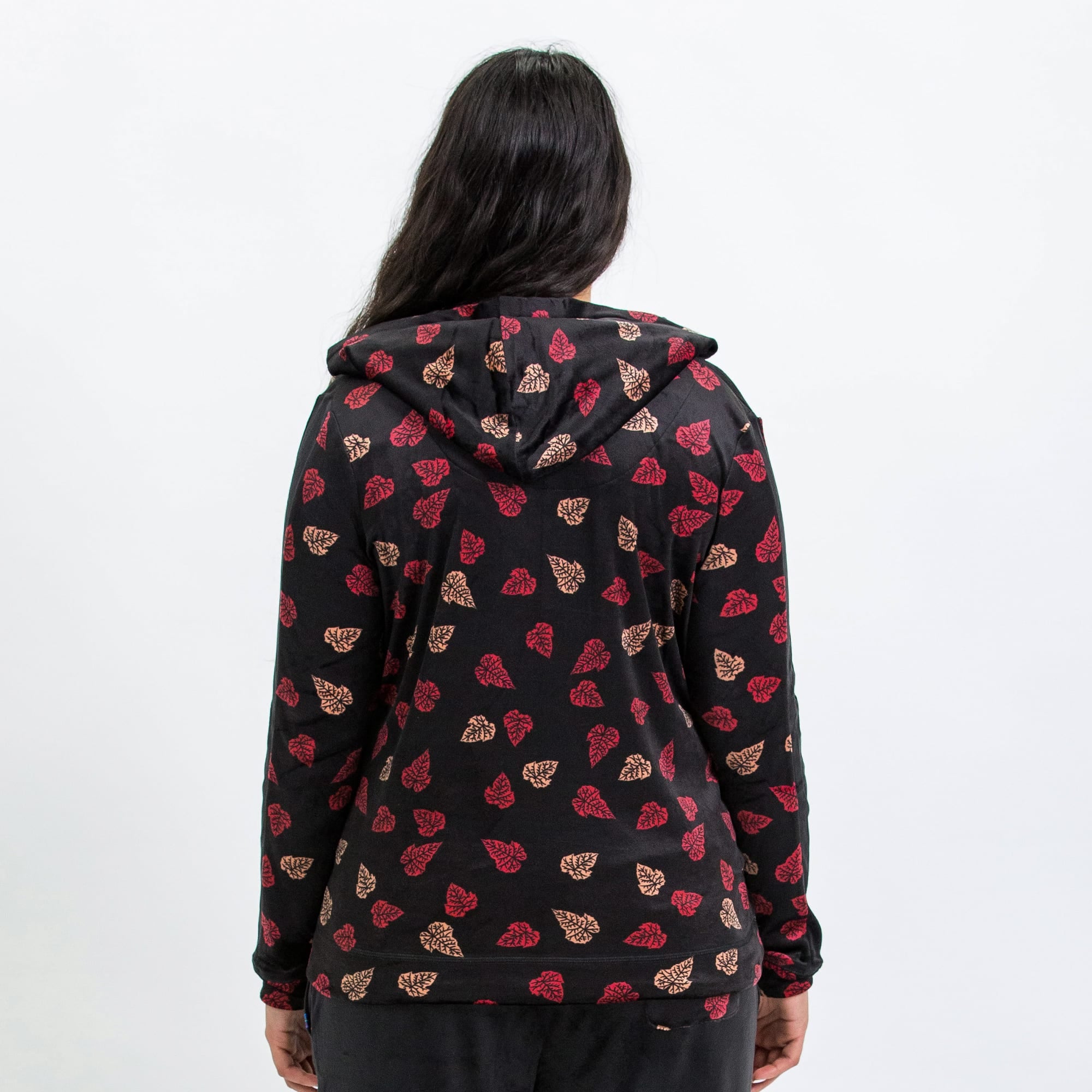 Ranger Fleece Front Zip Hoodie - DAGGER ROSE - RangerTop_FallingLeaves_S_02
